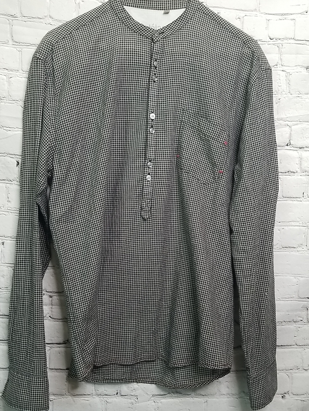 COTE'LAC men shirt size MEDIUM w/Nehru collar EUC